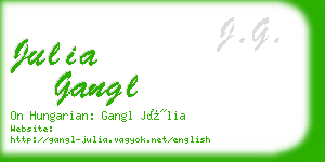 julia gangl business card